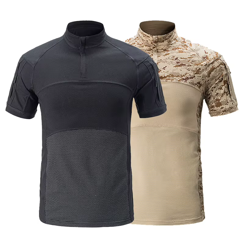 MEGE Camiseta táctica verano camuflaje manga corta para hombre ripstop - imagen 2