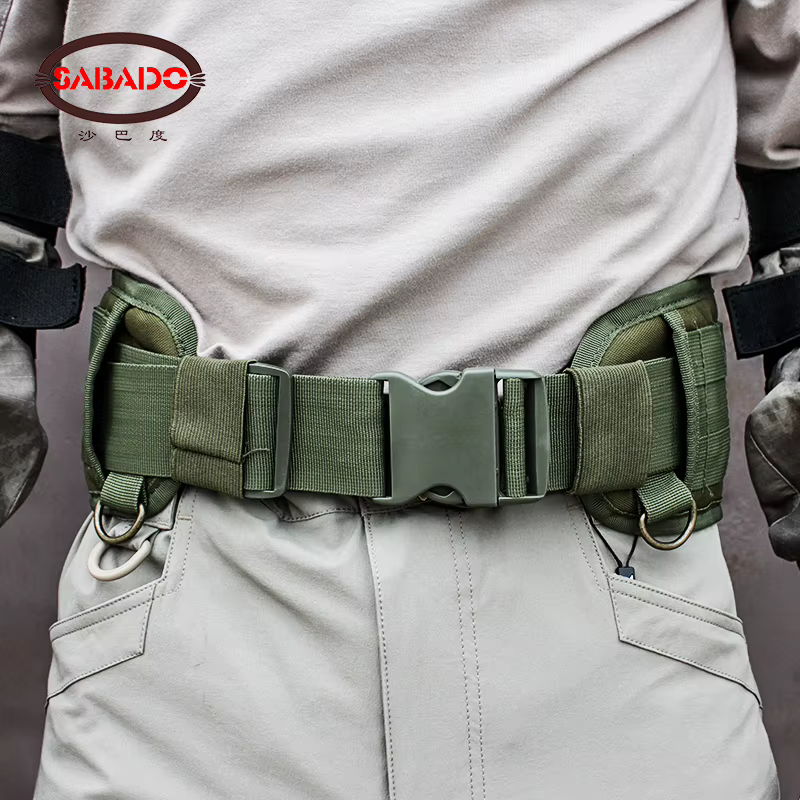 Cinturón MOLLE de combate – Nylon táctico para Airsoft y caza - imagen 4