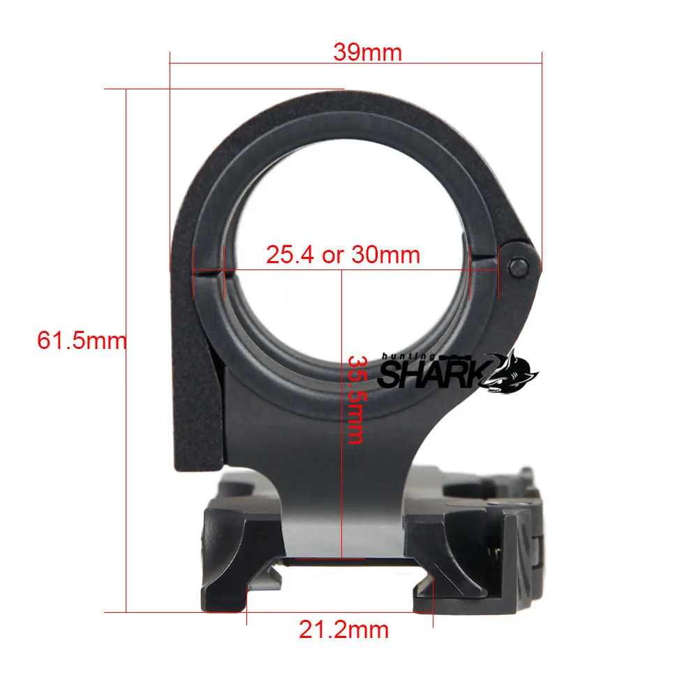 Canis Latrans montura de visor QD doble anilla para Picatinny - imagen 2