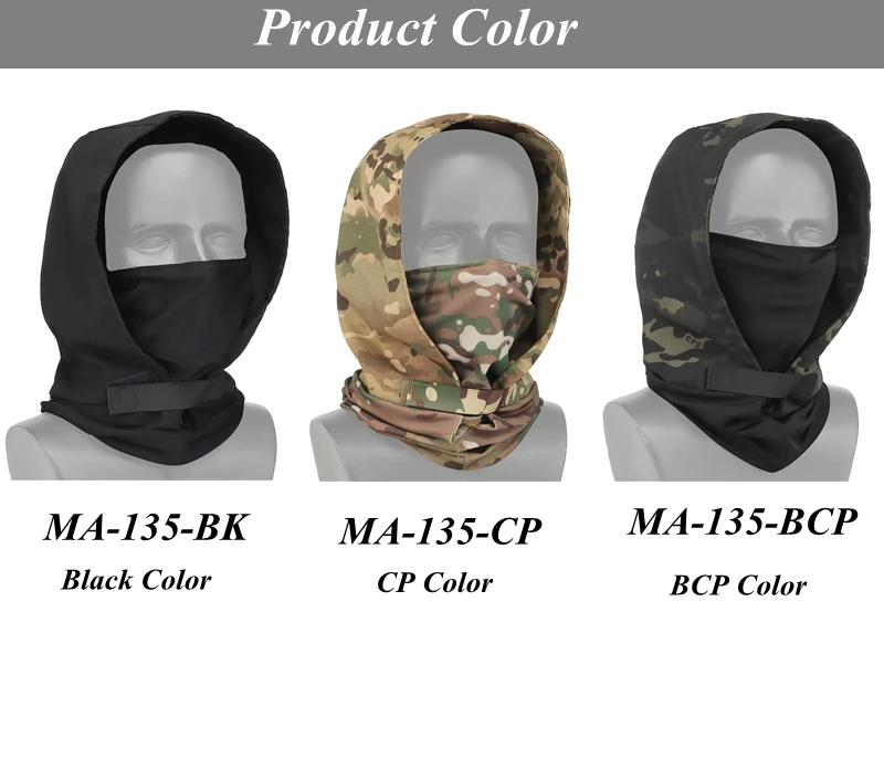 Capucha táctica Weifelt color CP vista lateral