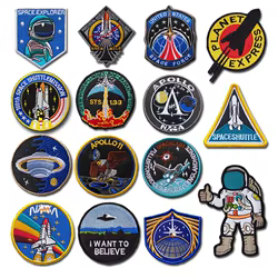 Parche bordado astronauta – Insignia aeroespacial para mochila y chaqueta