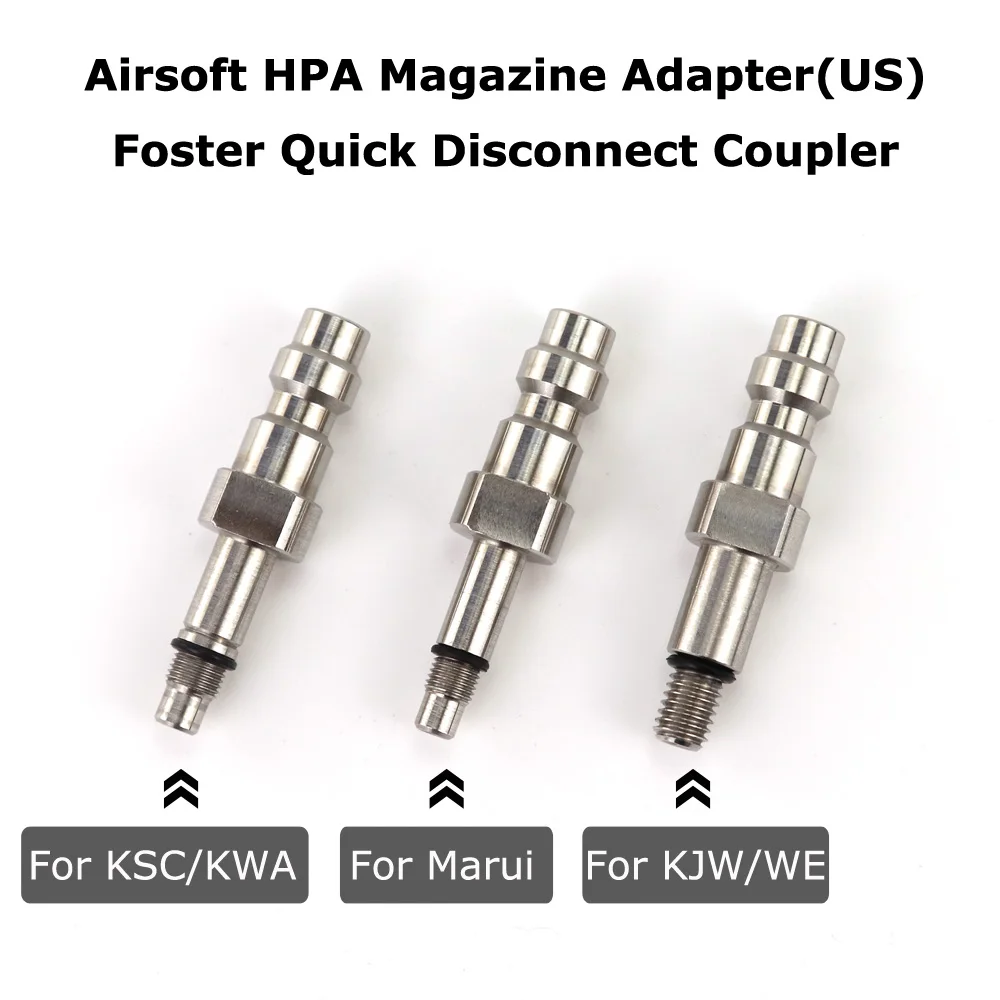 Adaptador HPA Foster de acero inoxidable para airsoft