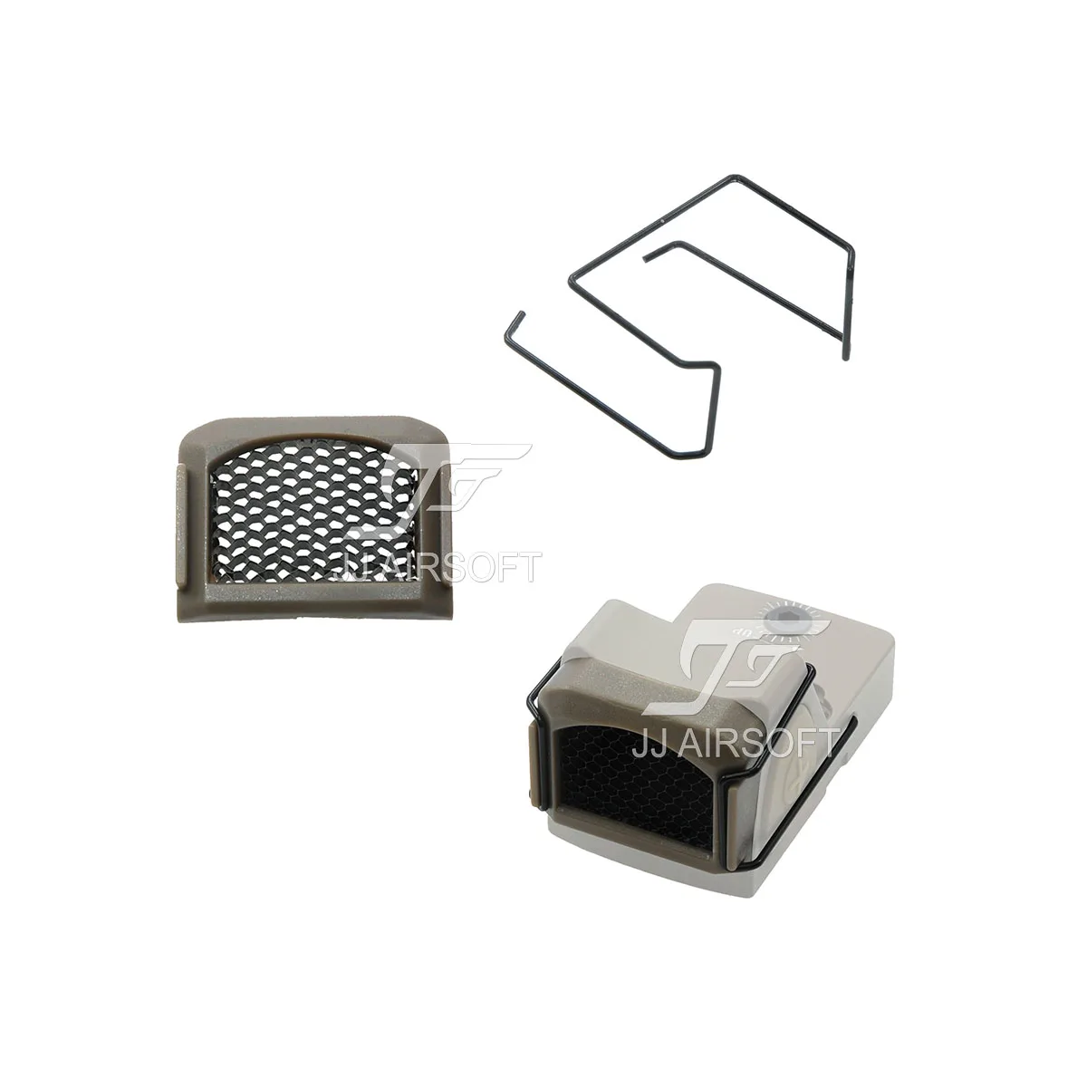 JJ Airsoft Protector Killflash para mira punto rojo réflex negro - imagen 2