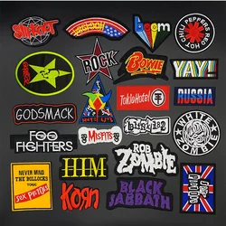 Parche metálico bordado rock punk para chaqueta