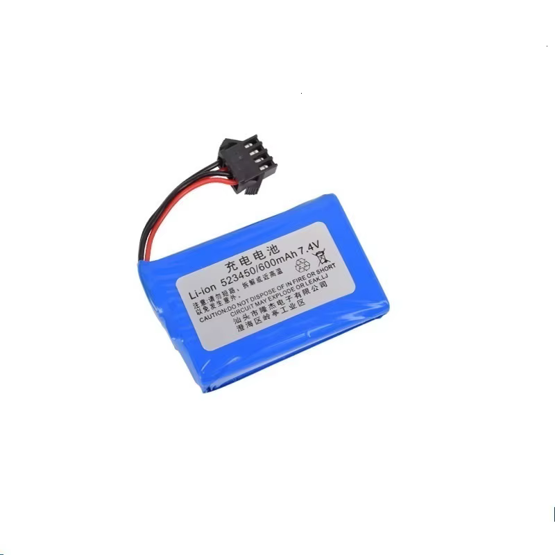 Batería RC 7,4V vista superior con conector