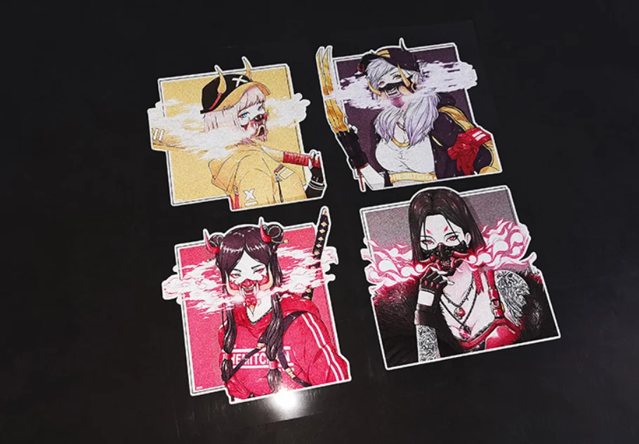 Detalle del personaje samurai girl en estilo anime
