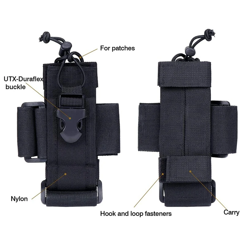Bolsa táctica Molle radio bidireccional riñonera funda caza resistente - imagen 2