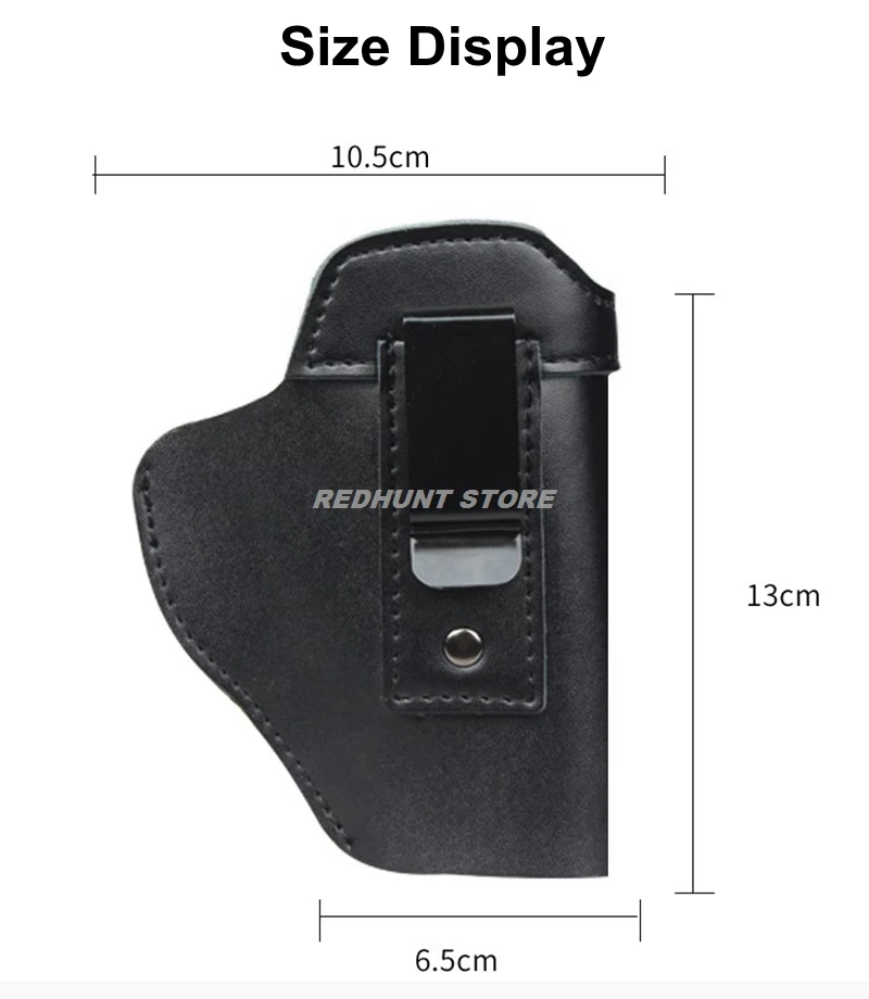 Funda IWB táctica de cuero para porte oculto de pistolas compactas