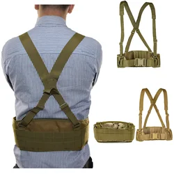 Cinturón táctico MOLLE para hombre con sistema H y acolchado