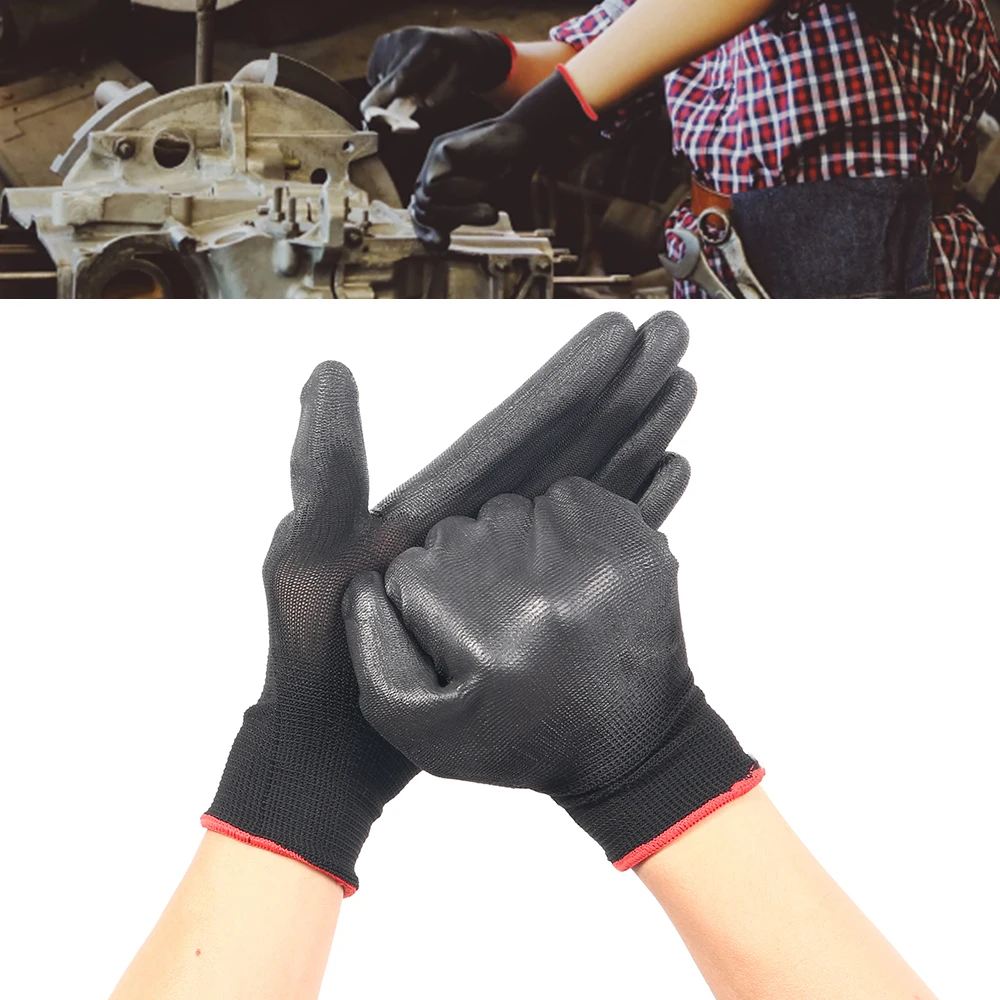 Guantes de seguridad recubiertos PU palma resistente para taller - imagen 3