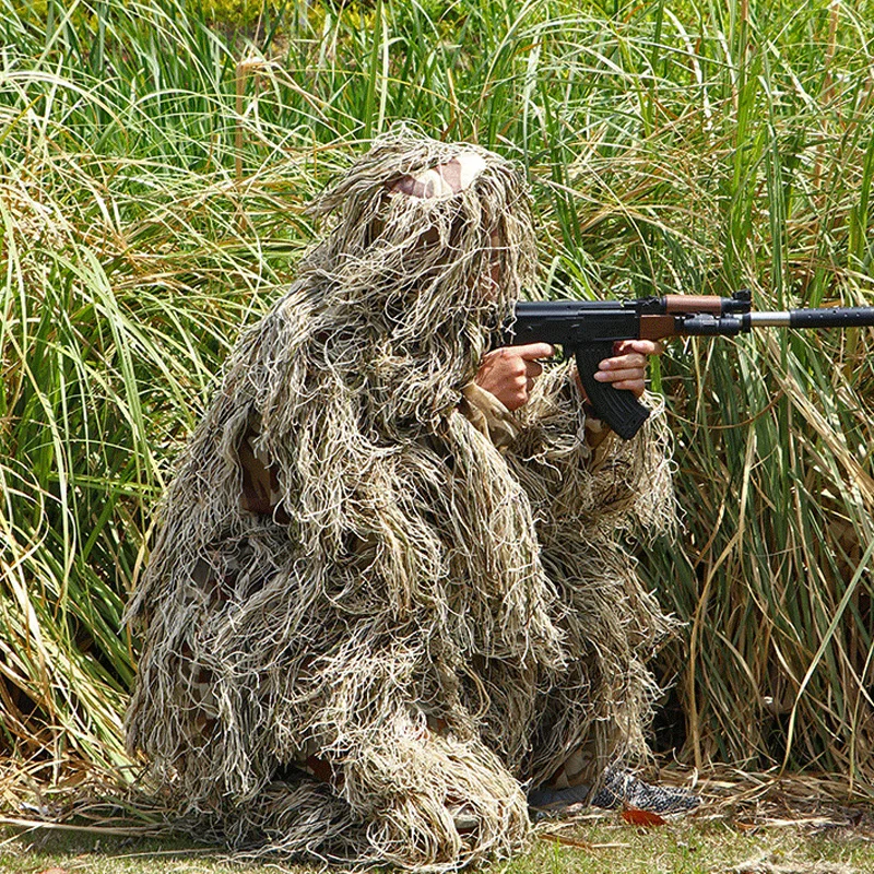 Traje Ghillie 3D camuflaje bosque para uso táctico y exterior - imagen 3