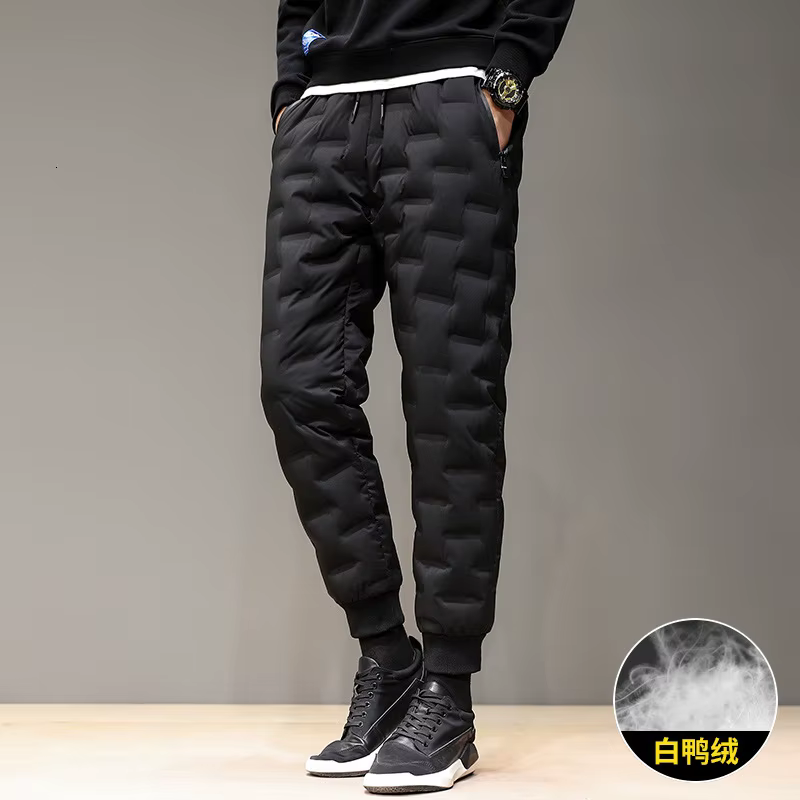 Pantalón plumón pato windbreaker hombre invierno resistencia viento - imagen 2