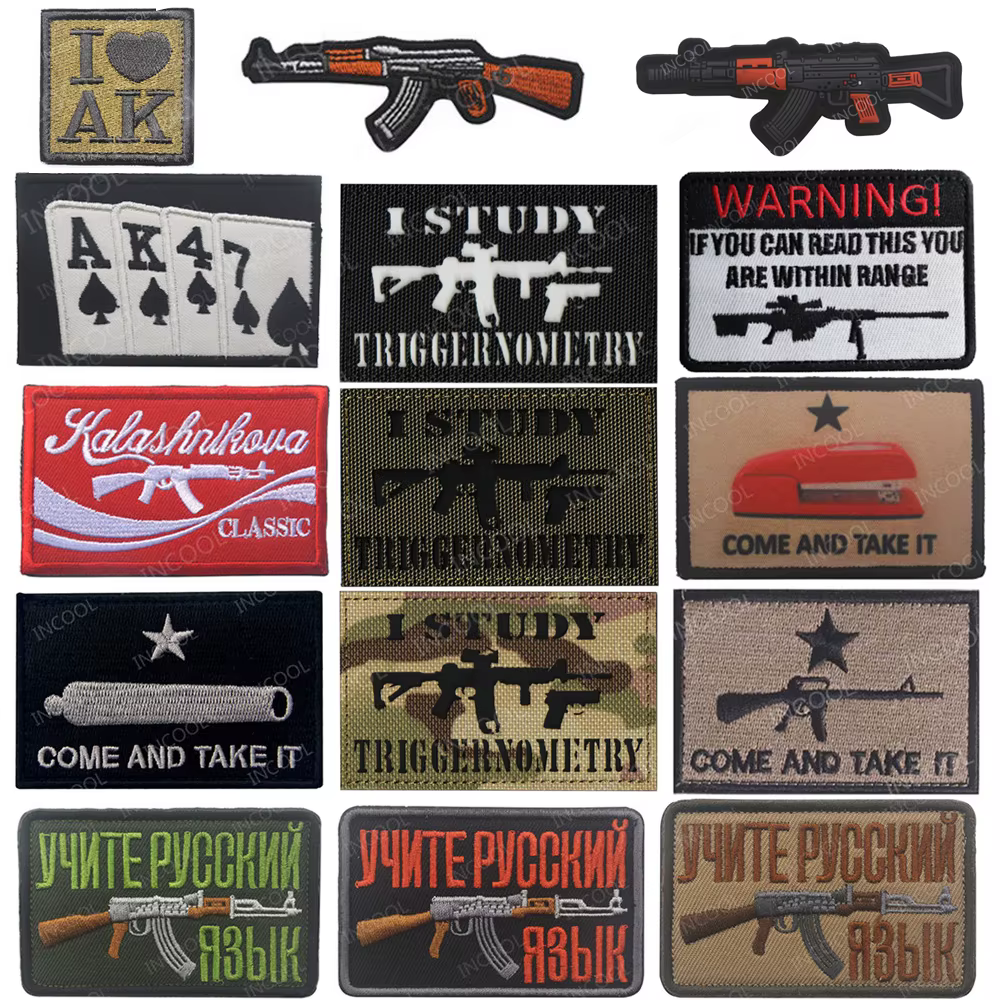 Parche bordado AK-47 ruso – Insignia táctica militar
