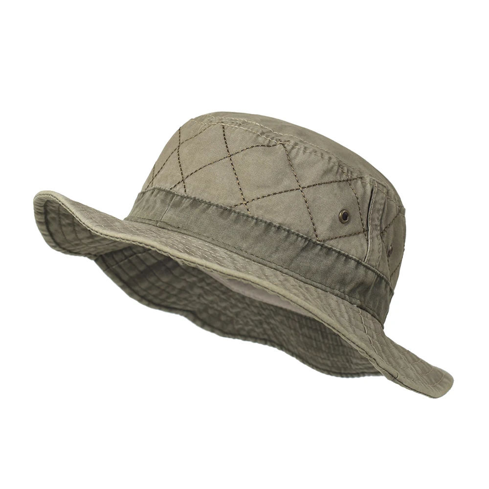 Gorro de pesca algodón lavado con ala ancha, protección solar - imagen 5