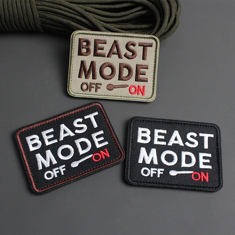 MODO BEAST Parche bordado carta táctica para ropa y mochilas