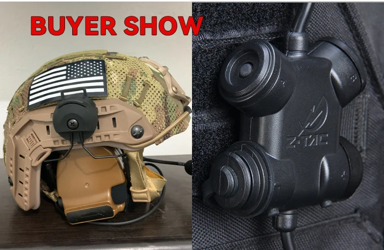 Auriculares tácticos con diadema de cuero