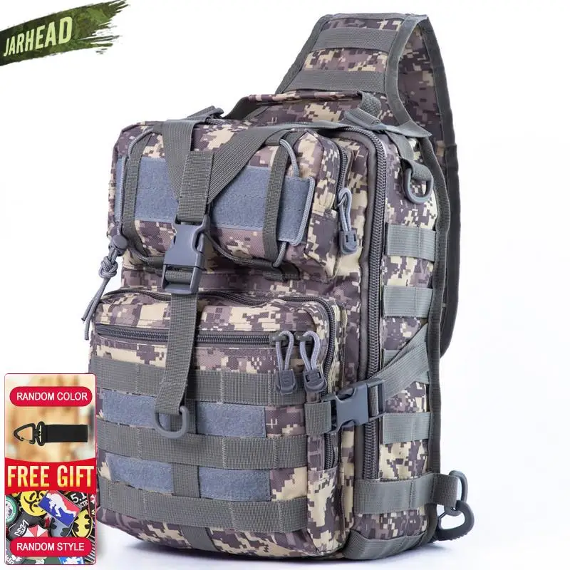 Mochila táctica MOLLE camuflaje hombre para viajes y aire libre