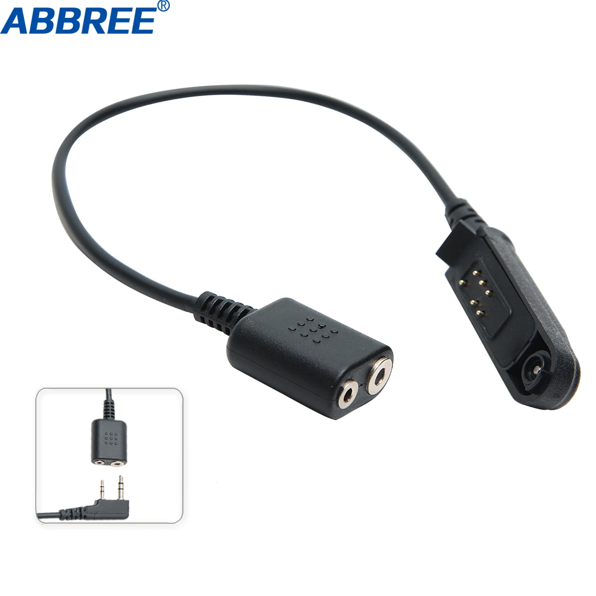 Baofeng UV-9R Plus Cable Adaptador Auriculares Dos Pines Micrófono