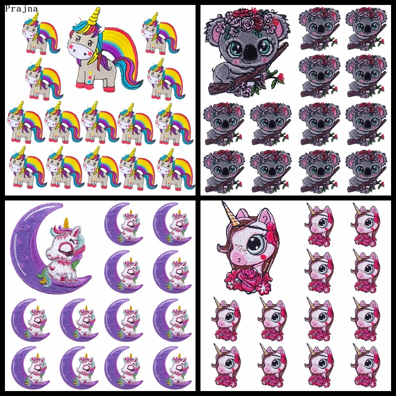 Parche termoadhesivo bordado unicornio y koala infantil - imagen 3