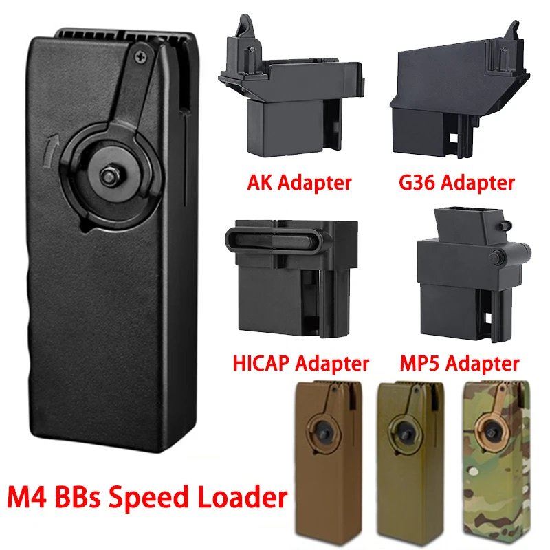 Cargador Airsoft M4 con manivela - táctico compatible AK/G36/MP5