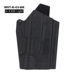 Funda táctica Kydex oculta Glock 17-19-19X-45 portalinterna