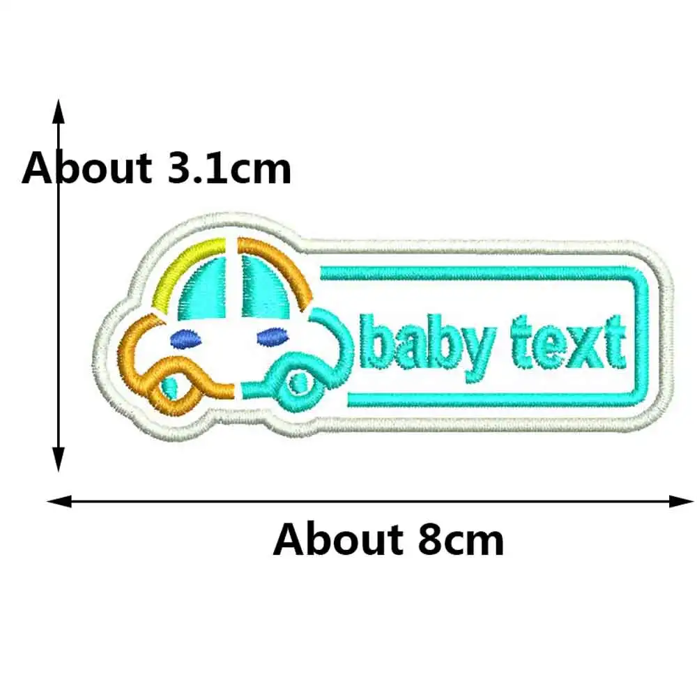Parche bordado personalizado nombre bebé para coser o planchar - imagen 3