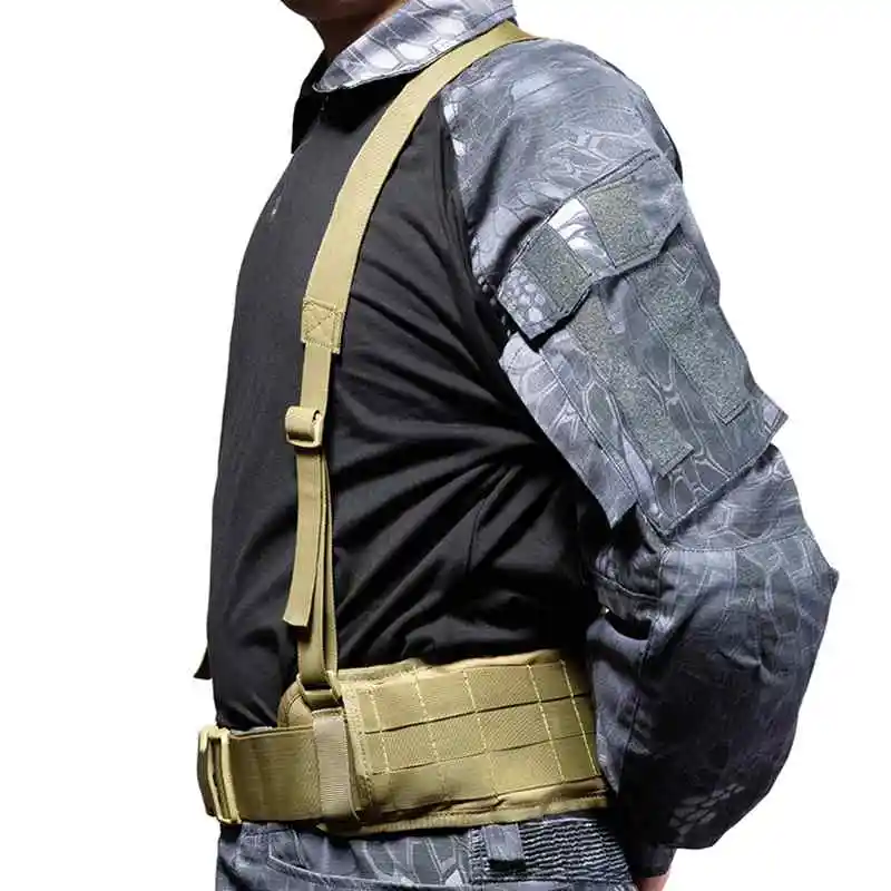 Chaleco táctico MOLLE Airsoft de nylon con cinturón ajustable - imagen 4