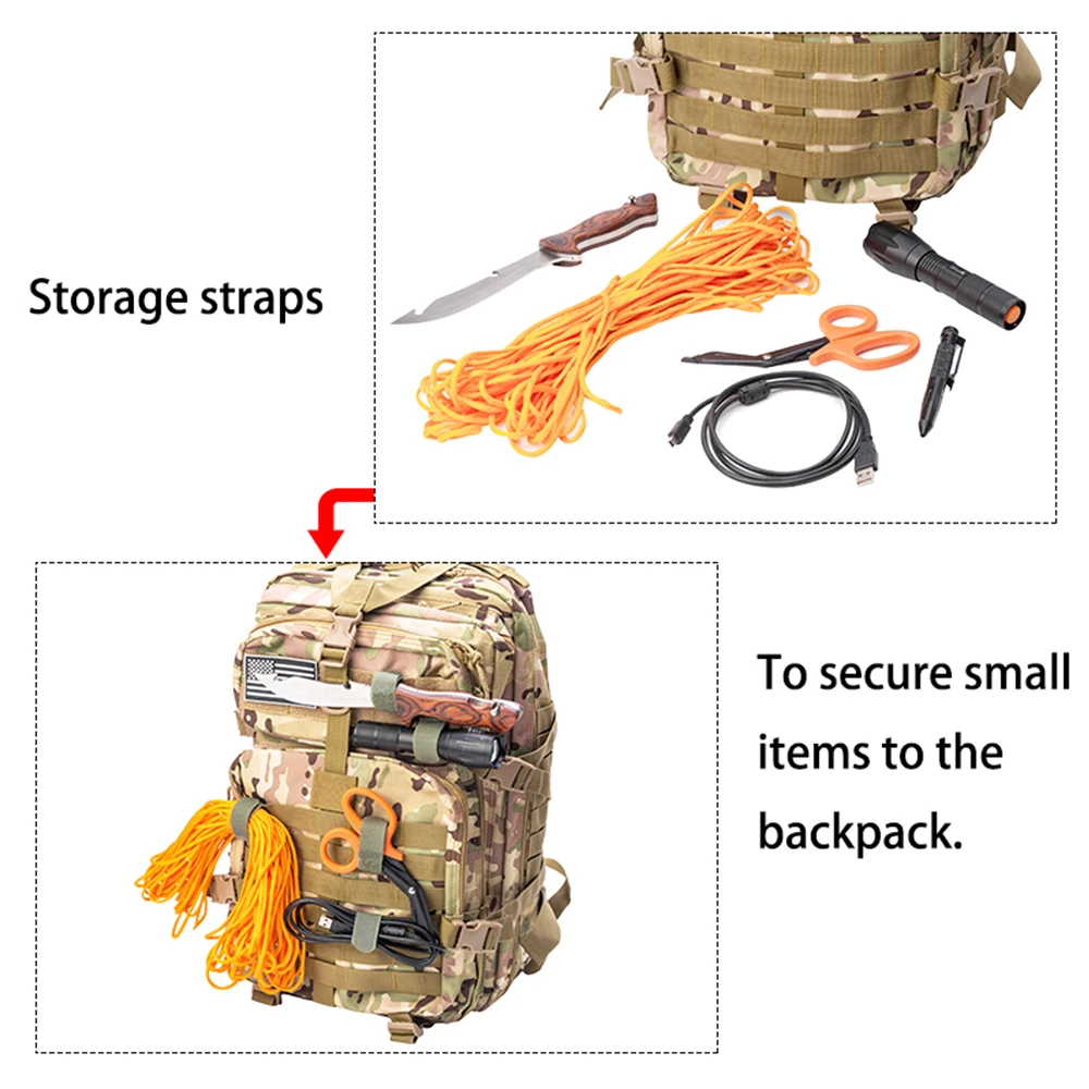 Bridas tácticas MOLLE de nylon reutilizables con hebilla gancho-lazo - imagen 5