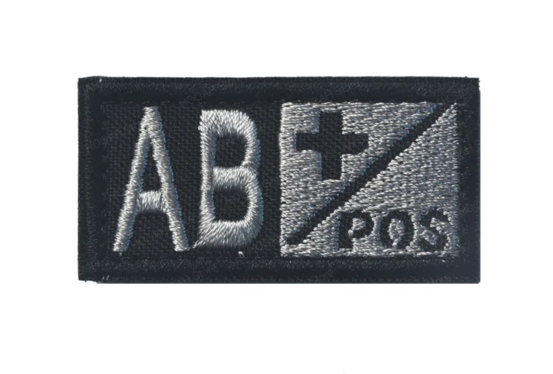 Parche táctico bordado grupo sanguíneo A B AB O negro verde - imagen 5