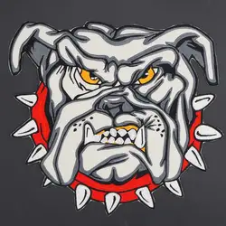 Parche bordado Bulldog punk estilo táctico MOLLE para ropa militar