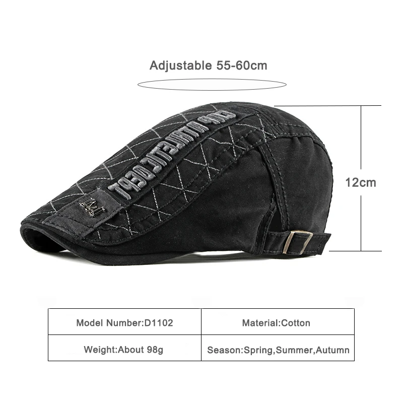Sombrero con estilo retro ajustable