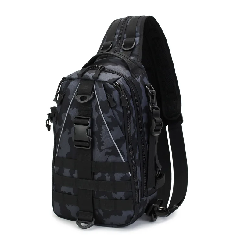 Mochila táctica de nailon bandolera para pesca y exteriores - imagen 3