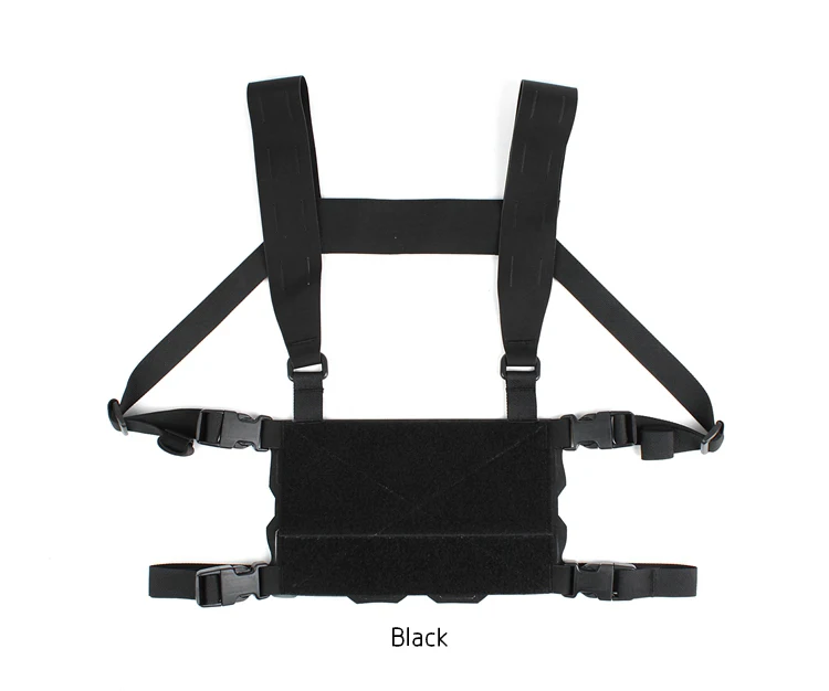 Configuración tipo chest rig para acceso rápido