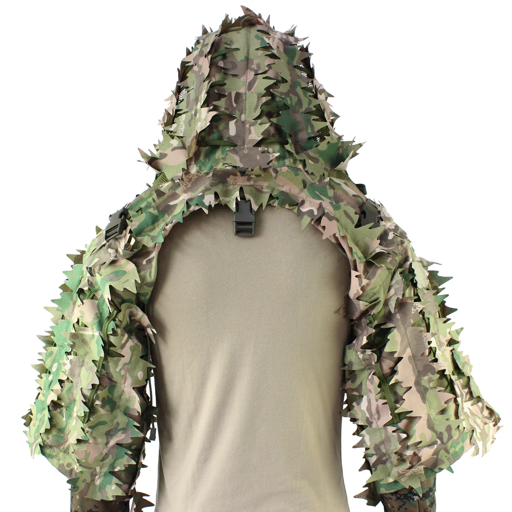 Traje Ghillie táctico Multicam 3D para Airsoft y caza al aire libre - imagen 5