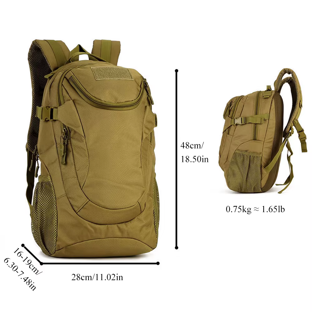 Mochila táctica PROTECTOR PLUS vista frontal en color camuflaje