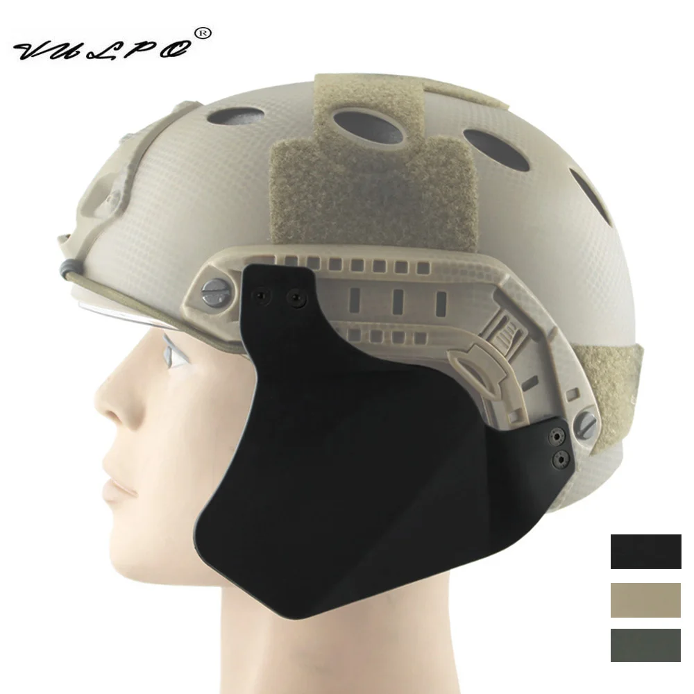 VULPO protector lateral de orejas para casco táctico MICH ACH Airsoft