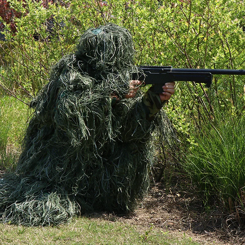 Traje Ghillie 3D camuflaje bosque para uso táctico y exterior - imagen 5