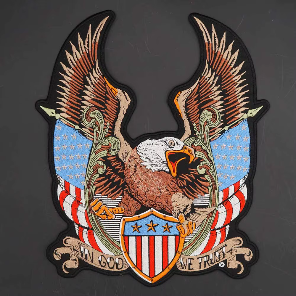 In God We Trust parche bordado águila para chaqueta motociclista