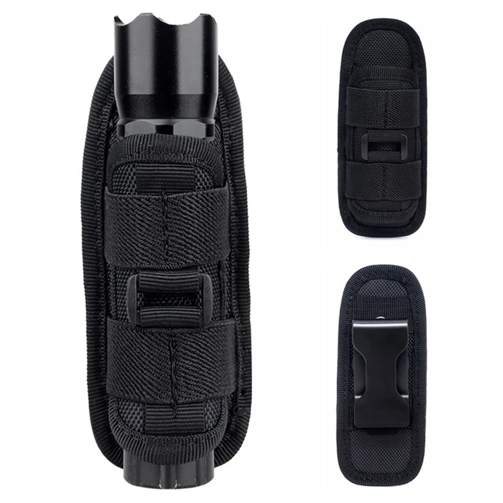 Funda táctica giratoria para linterna con sujeción cinturón caza