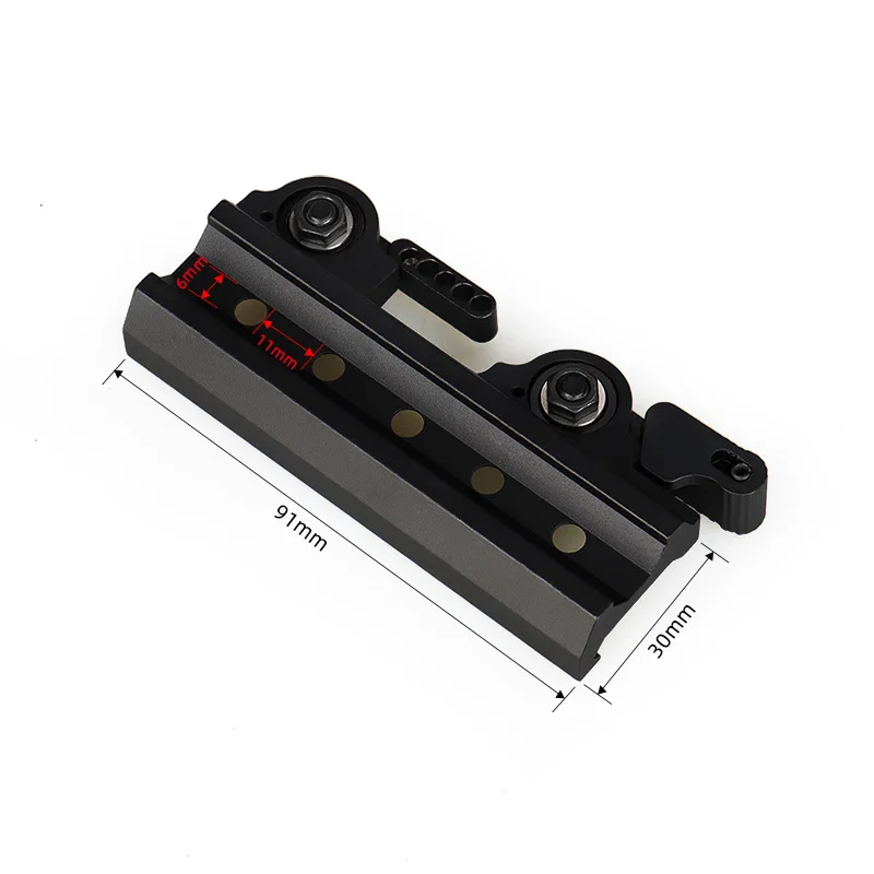 Adaptador táctico para punto rojo de aluminio 6063 y mira telescópica - imagen 2