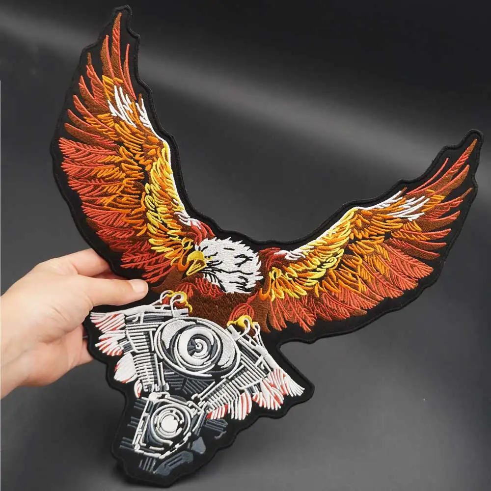 Parche táctico águila bordado grande para planchar - imagen 2