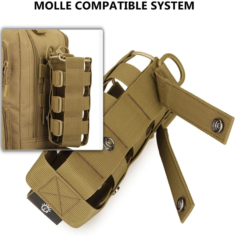 Bolsa MOLLE portabotellas táctica – Cordón ajustable - imagen 5
