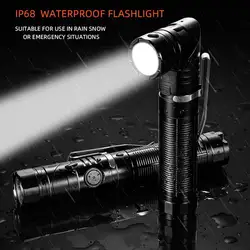 Linterna táctica LED recargable USB magnética para caza y outdoor