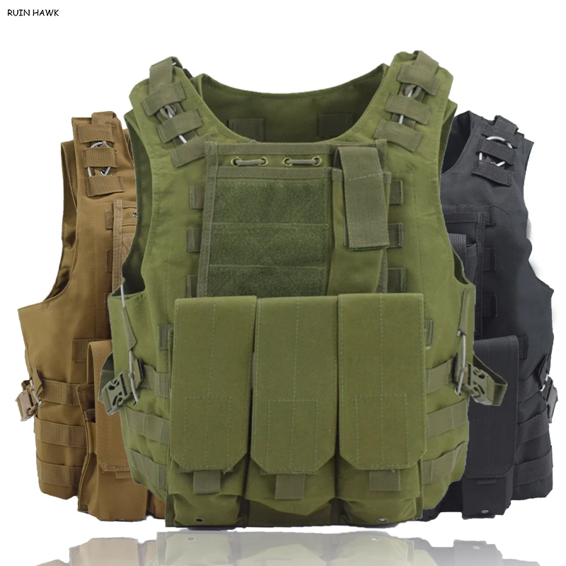 Chaleco táctico MOLLE para uso militar - camuflaje, caza y Airsoft - imagen 2