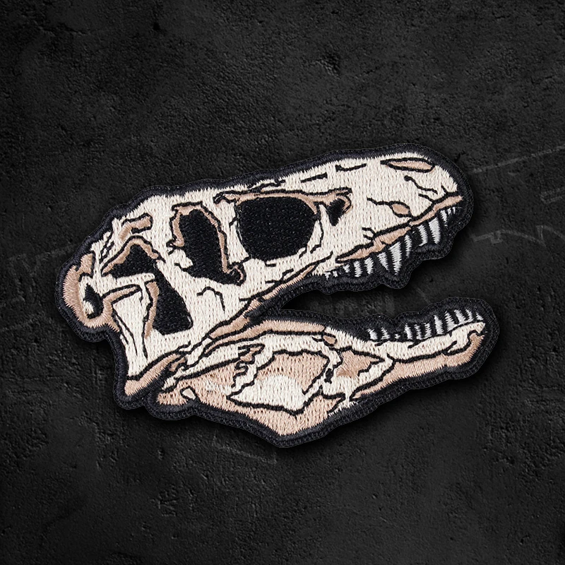 Parche táctico T-Rex calavera bordado para chaleco MOLLE - imagen 5
