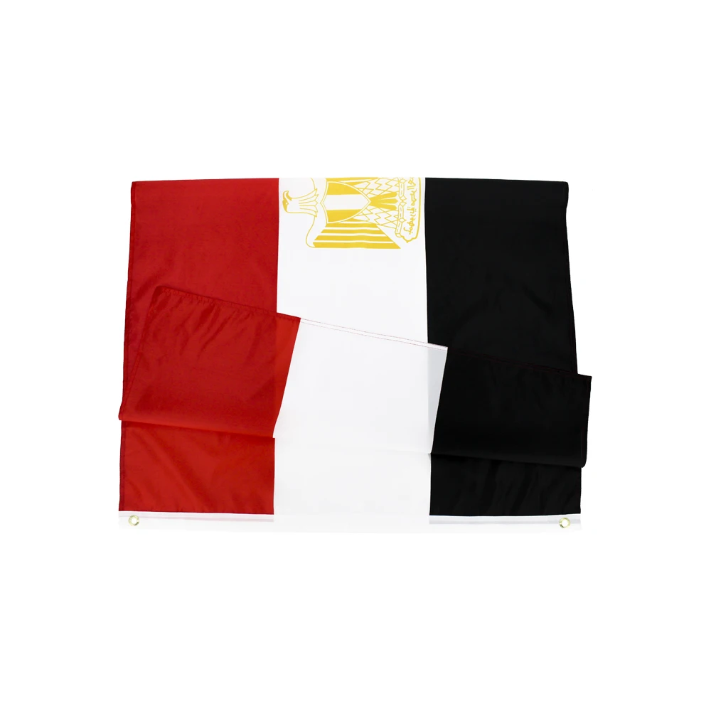 Vista de la bandera de Egipto de poliéster