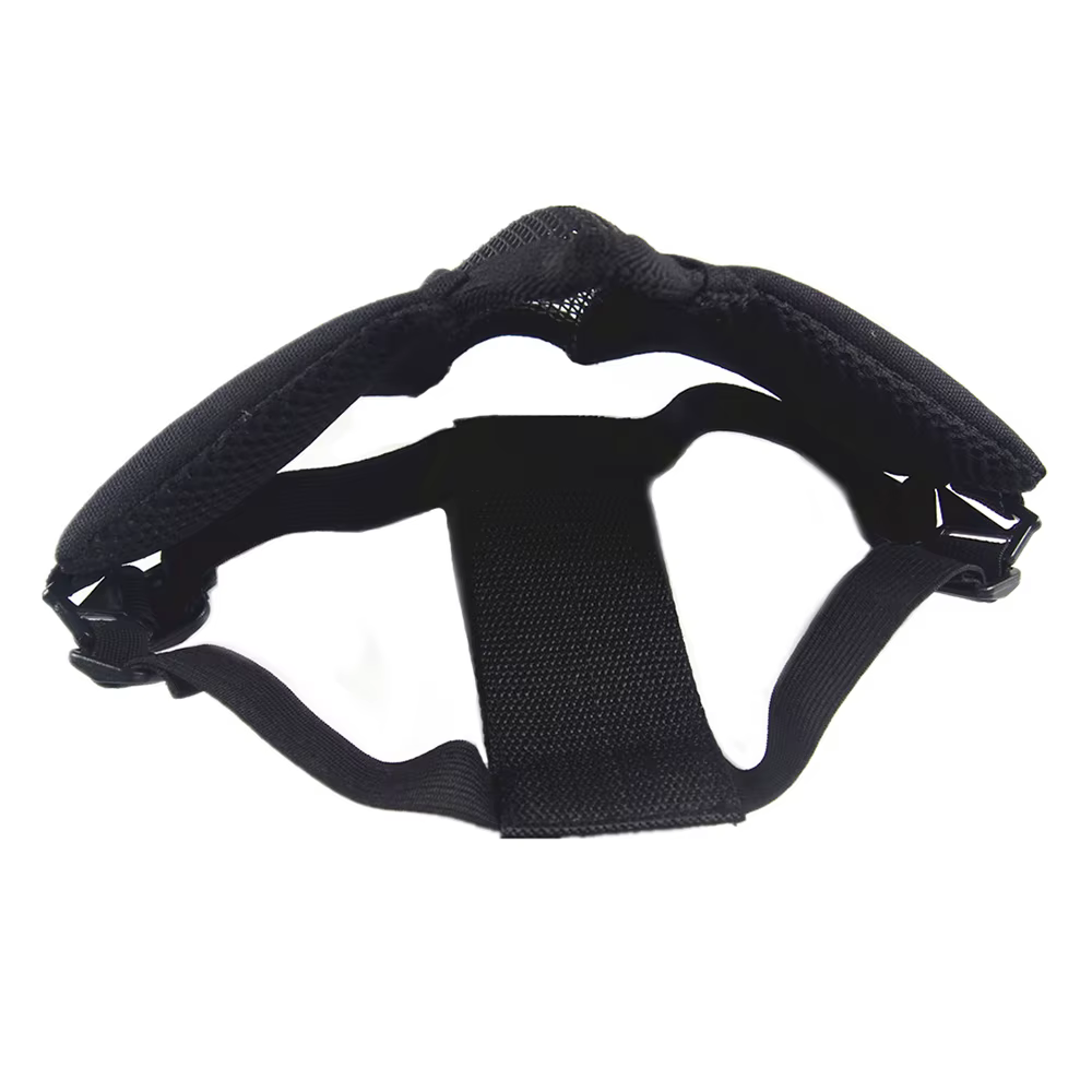 Máscara táctica Airsoft media cara con malla metálica plegable y cinta