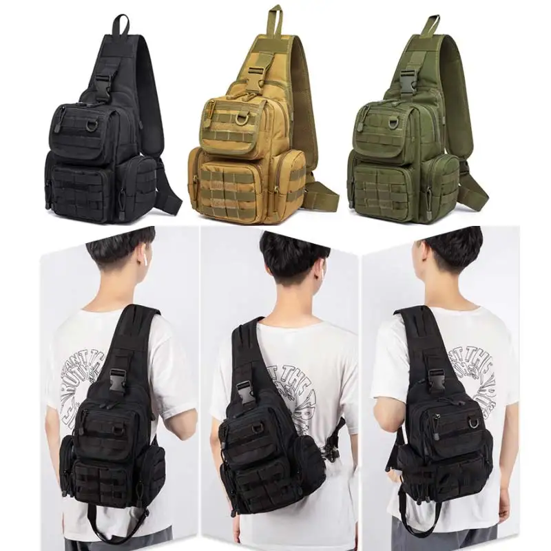 Bolso táctico vista frontal con sistema Molle