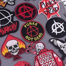 Parche bordado rayas de calavera insignia para chaqueta