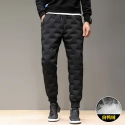Pantalón plumón pato windbreaker hombre invierno resistencia viento